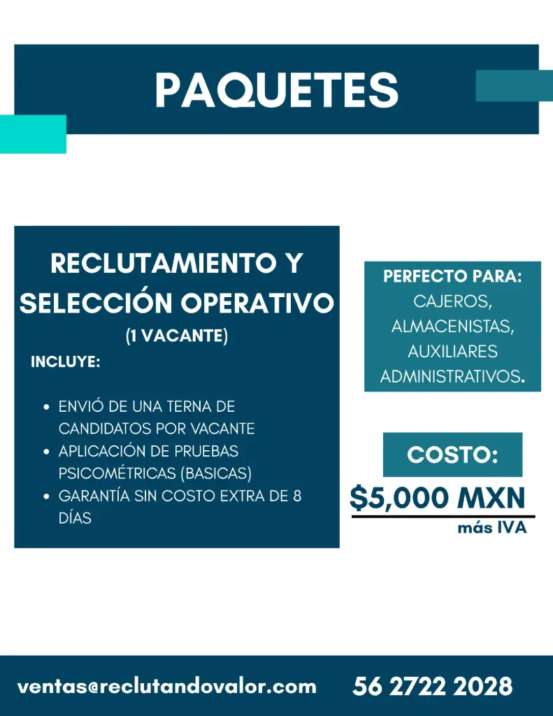 Paquete de Reclutamiento Operativo (1 Vacante)
