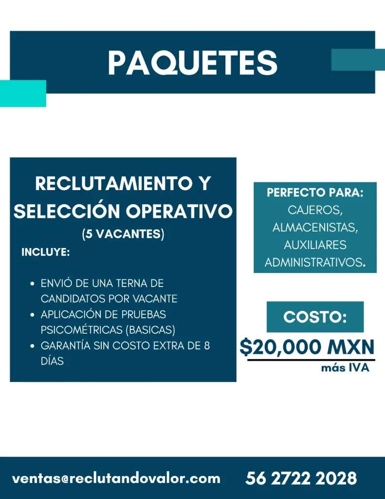 Paquete de Reclutamiento Operativo (5 Vacantes)